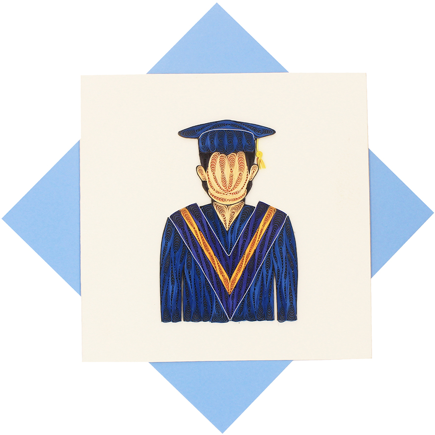 Quilled Graduate Student Card